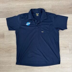 Ariat Rebar Foreman SS Polo Mens XL Navy Blue Moon Beer Logo 10048615